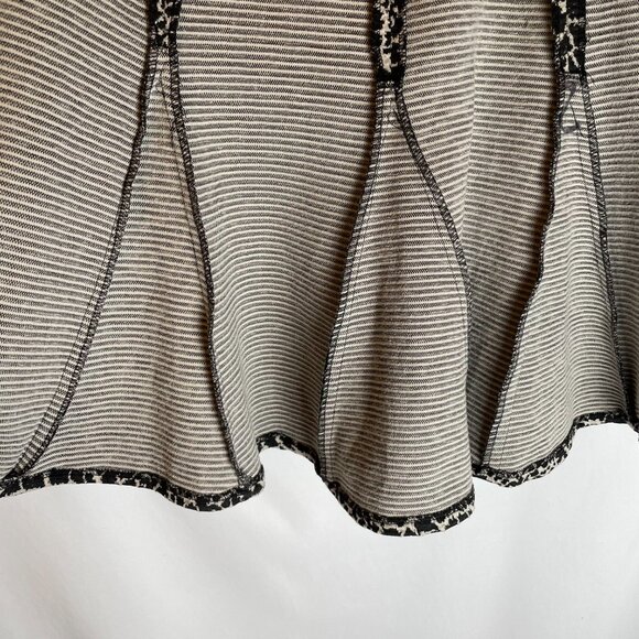 Susan Bristol Black and White Animal Print Swing Skirt Knee Length Size 12 - Picture 5 of 11